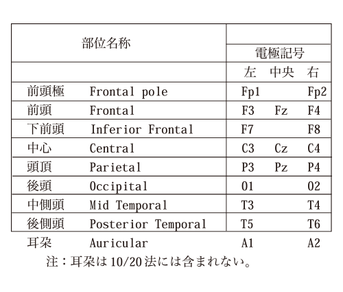 電極の装着