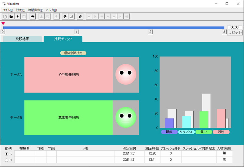 比較画面 セルフチェック